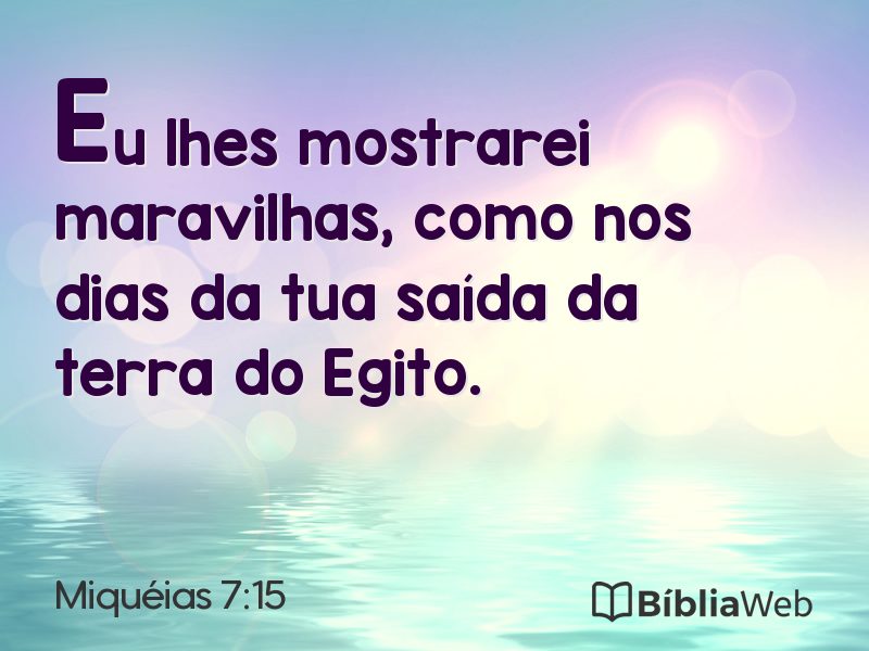 Miquéias 7:15 em imagem para compartilhar