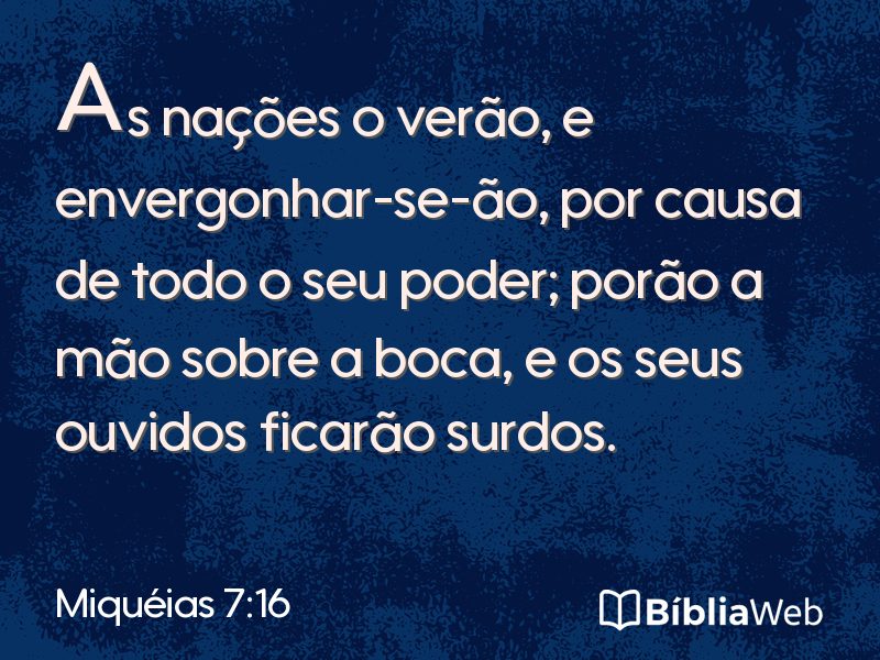 Miquéias 7:16 em imagem para compartilhar
