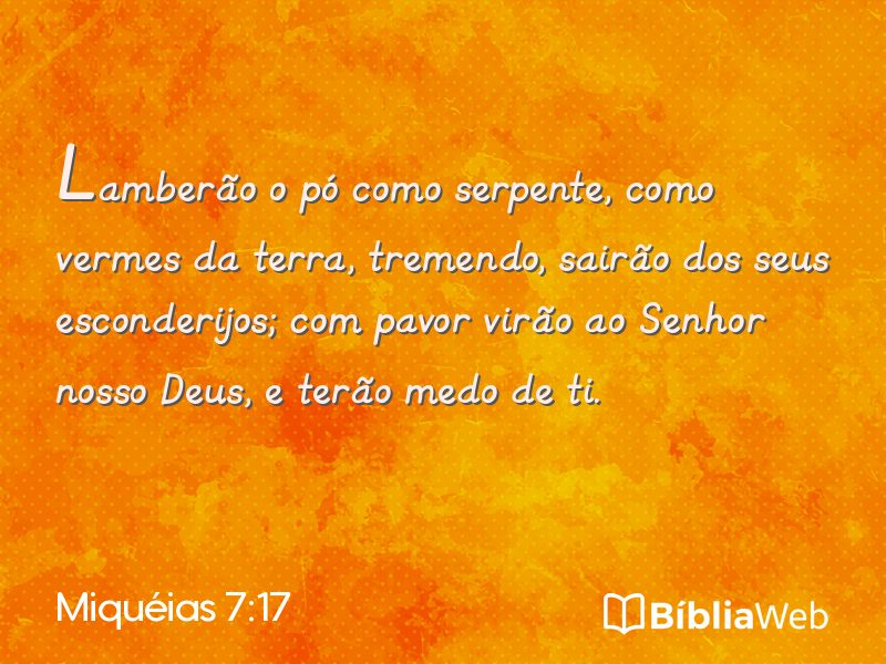 Miquéias 7:17 em imagem para compartilhar