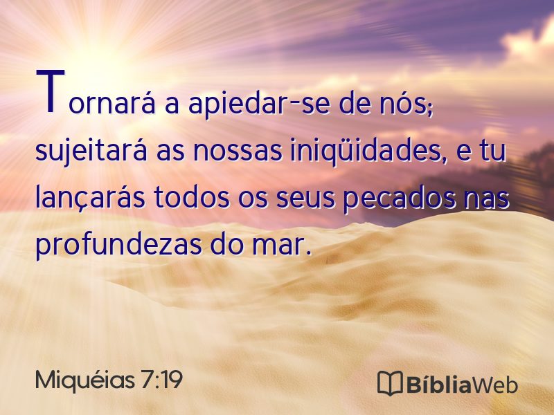 Miquéias 7:19 em imagem para compartilhar