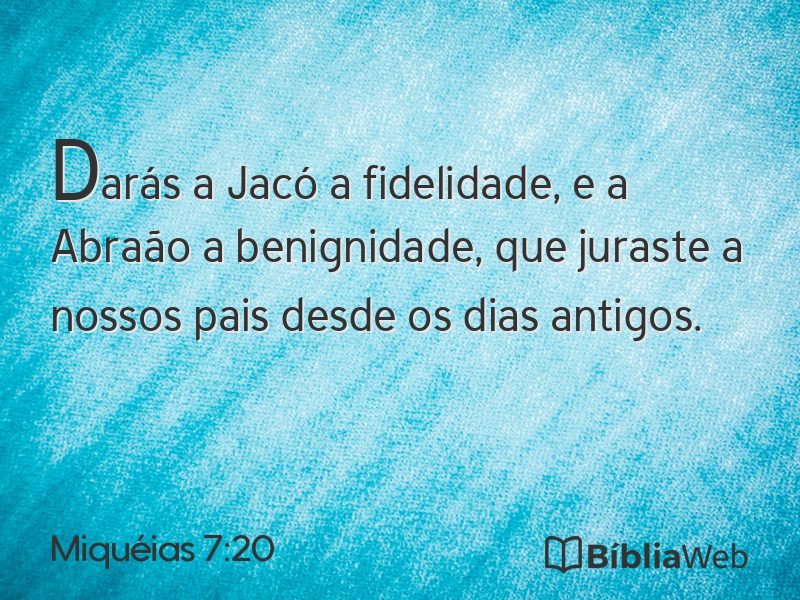 Miquéias 7:20 em imagem para compartilhar