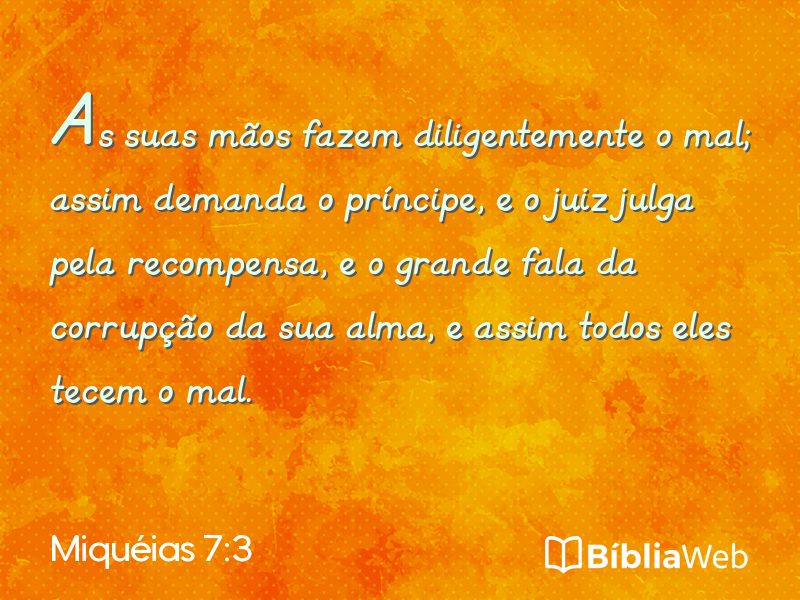 Miquéias 7:3 em imagem para compartilhar