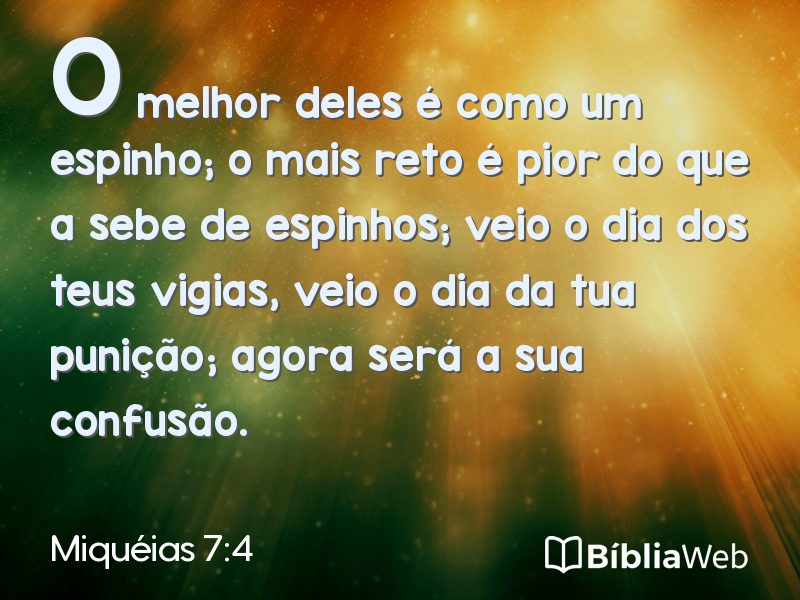 Miquéias 7:4 em imagem para compartilhar