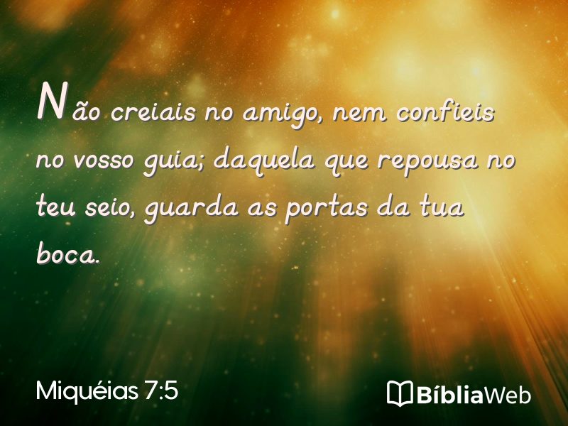Miquéias 7:5 em imagem para compartilhar