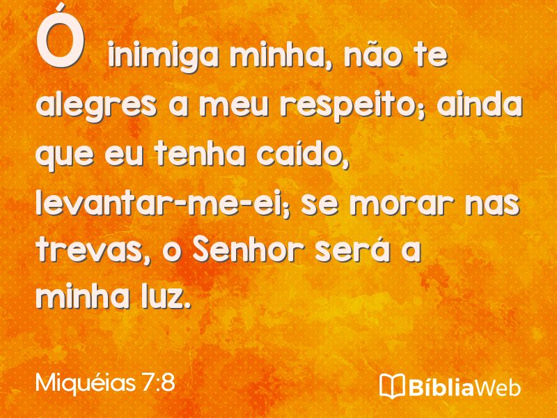 Miquéias 7:8 em imagem para compartilhar