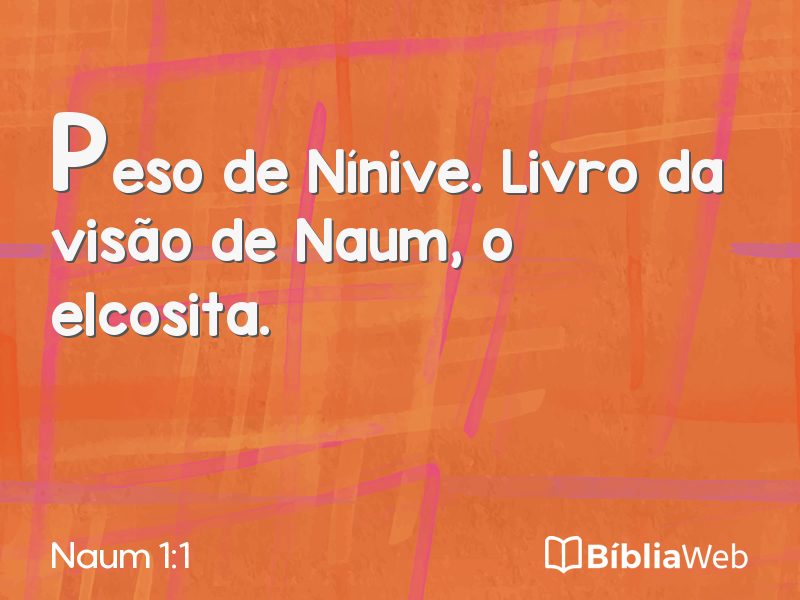 Naum 1:1 em imagem para compartilhar
