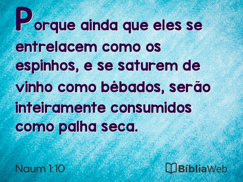 Naum 1:10 em imagem para compartilhar