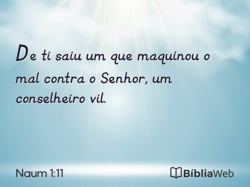 Naum 1:11 em imagem para compartilhar