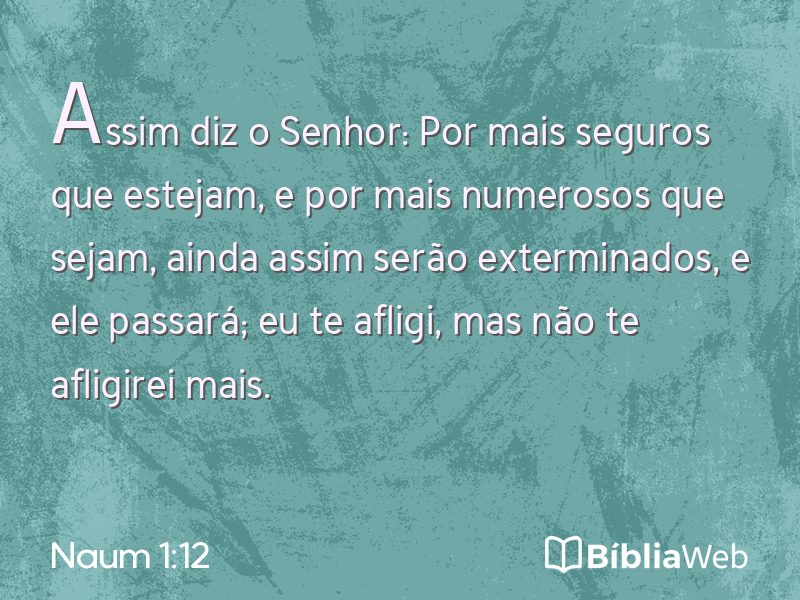Naum 1:12 em imagem para compartilhar