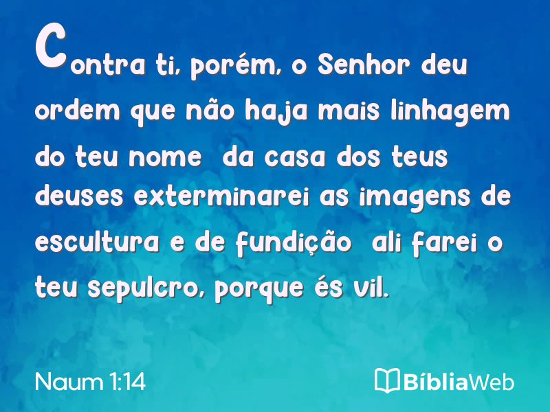 Naum 1:14 em imagem para compartilhar