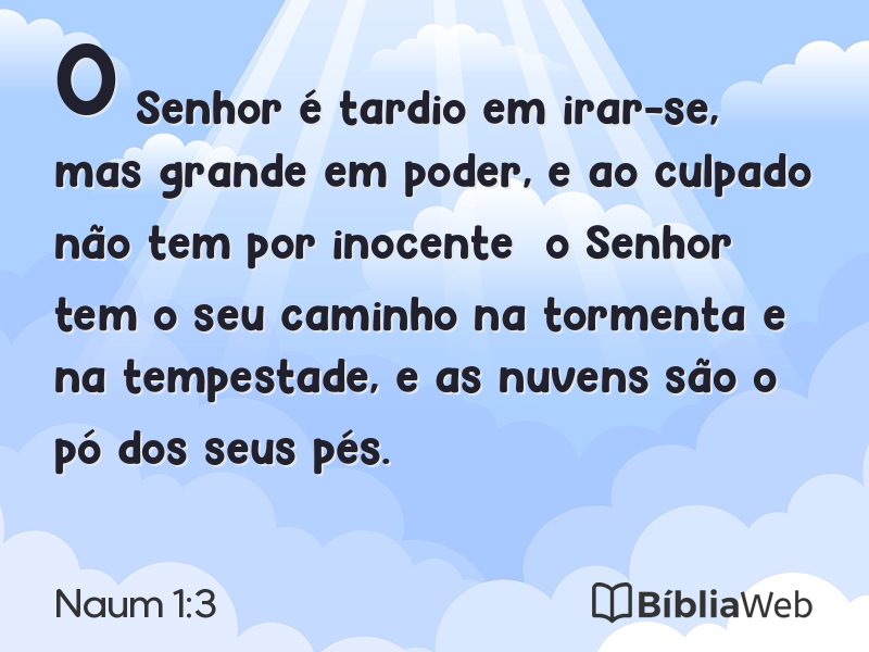 Naum 1:3 em imagem para compartilhar