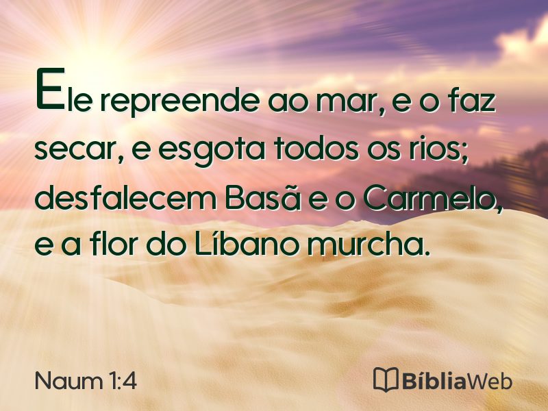 Naum 1:4 em imagem para compartilhar