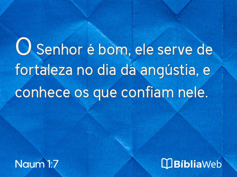 Naum 1:7 em imagem para compartilhar