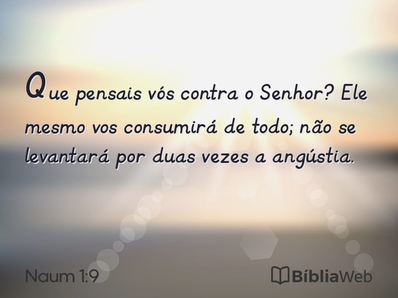 Naum 1:9 em imagem para compartilhar