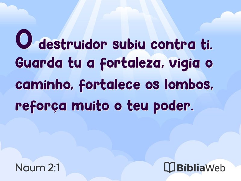 Naum 2:1 em imagem para compartilhar