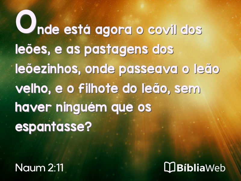 Naum 2:11 em imagem para compartilhar