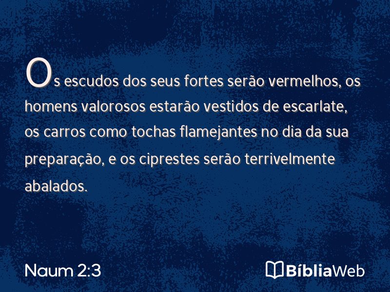 Naum 2:3 em imagem para compartilhar