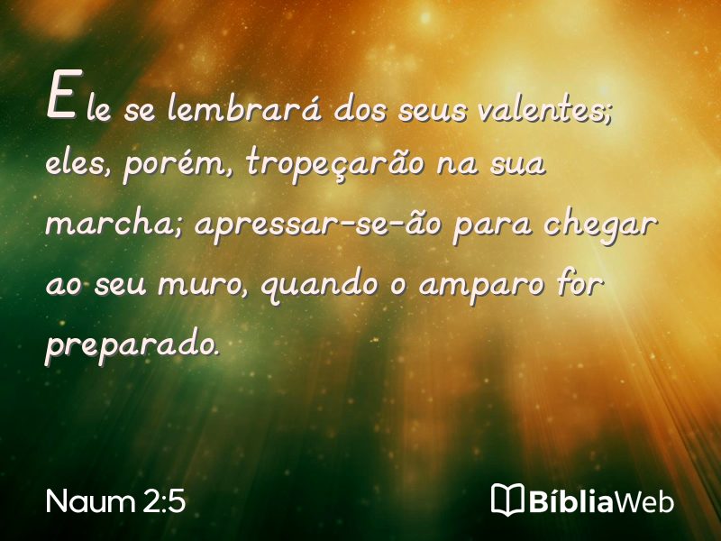 Naum 2:5 em imagem para compartilhar