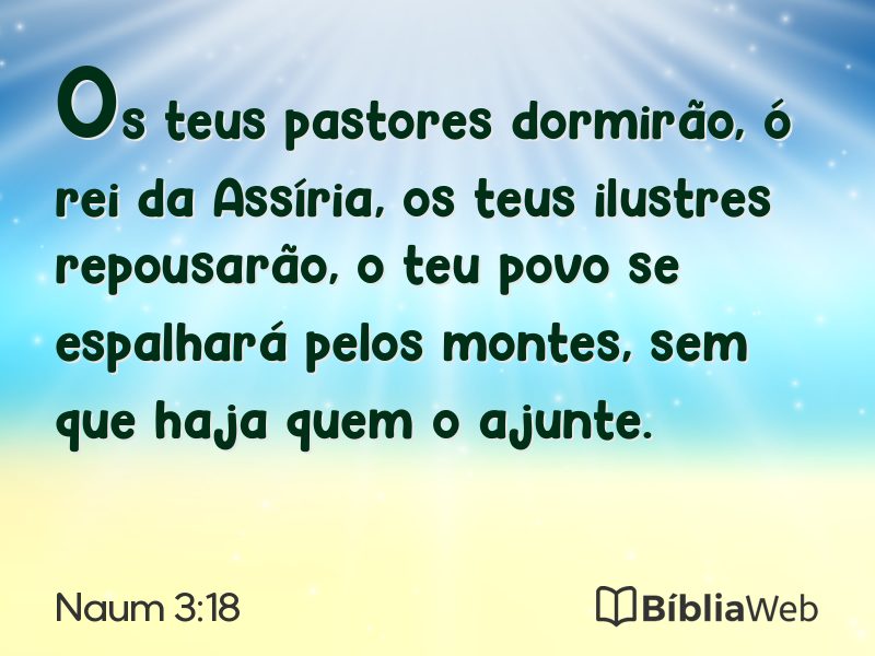 Naum 3:18 em imagem para compartilhar