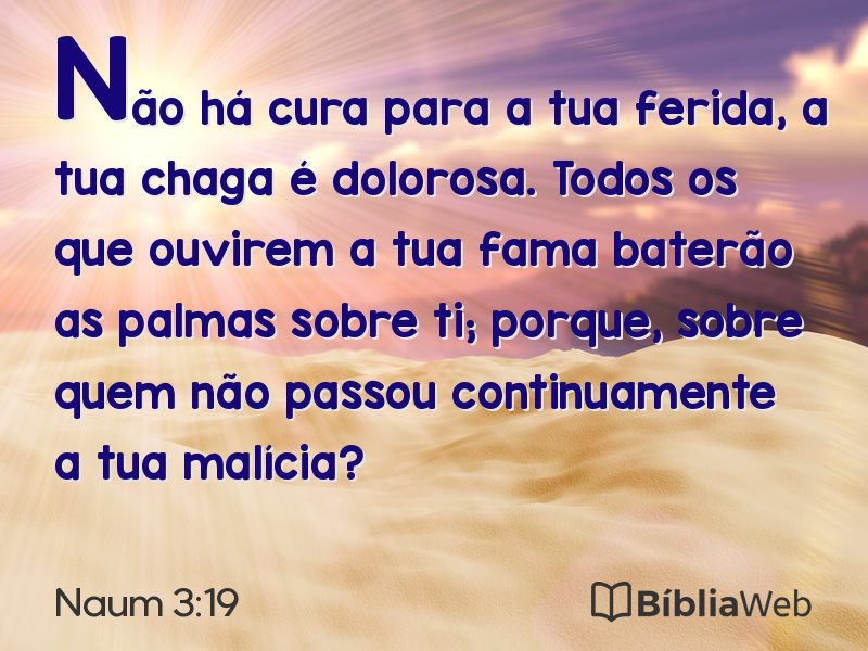 Naum 3:19 em imagem para compartilhar