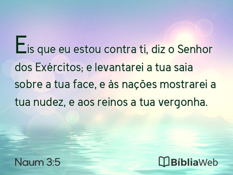 Naum 3:5 em imagem para compartilhar