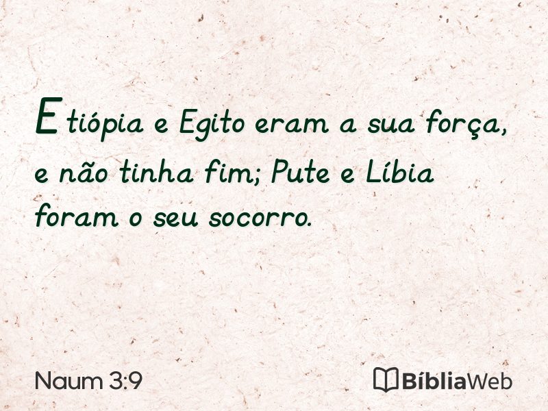 Naum 3:9 em imagem para compartilhar