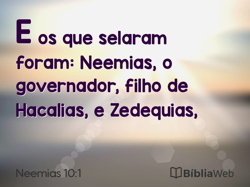Neemias 10:1 em imagem para compartilhar