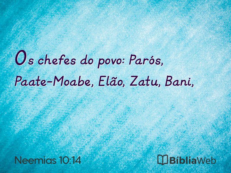Neemias 10:14 em imagem para compartilhar