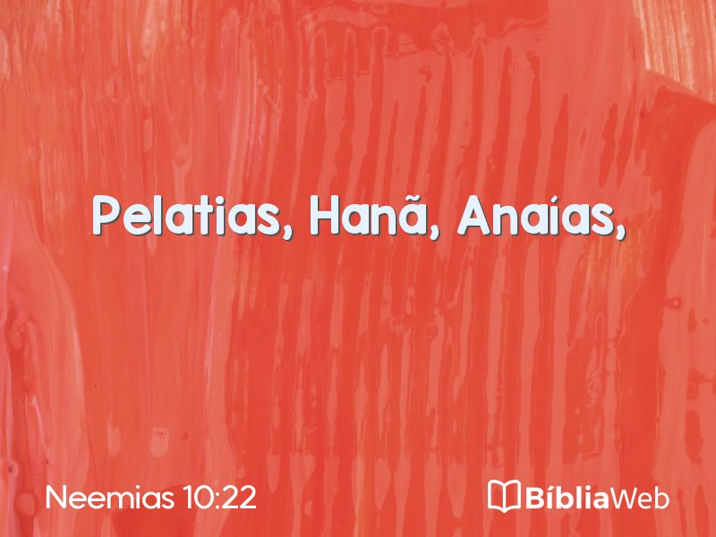 Neemias 10:22 em imagem para compartilhar