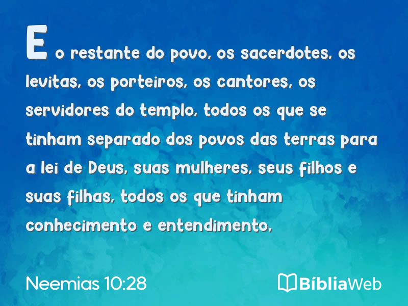 Neemias 10:28 em imagem para compartilhar