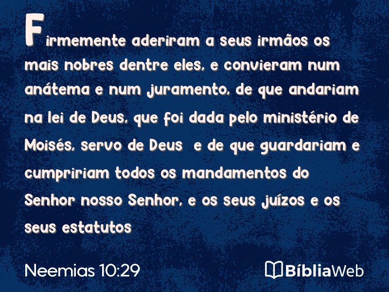 Neemias 10:29 em imagem para compartilhar