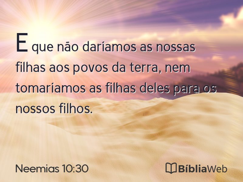 Neemias 10:30 em imagem para compartilhar
