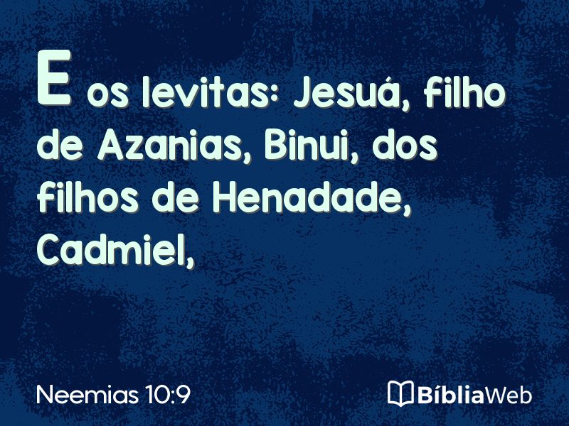 Neemias 10:9 em imagem para compartilhar
