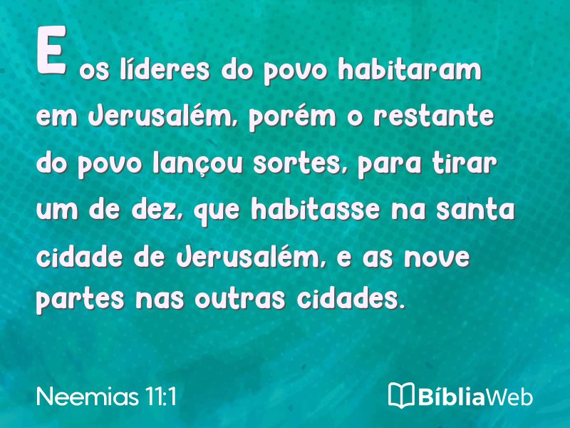 Neemias 11:1 em imagem para compartilhar