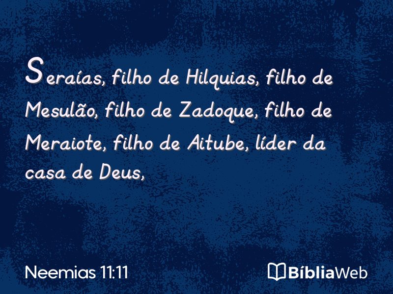 Neemias 11:11 em imagem para compartilhar