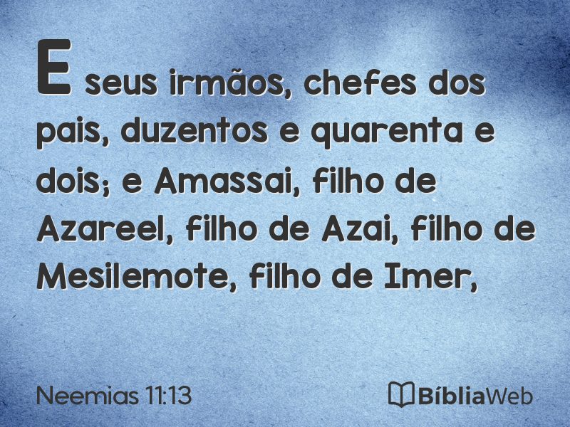 Neemias 11:13 em imagem para compartilhar