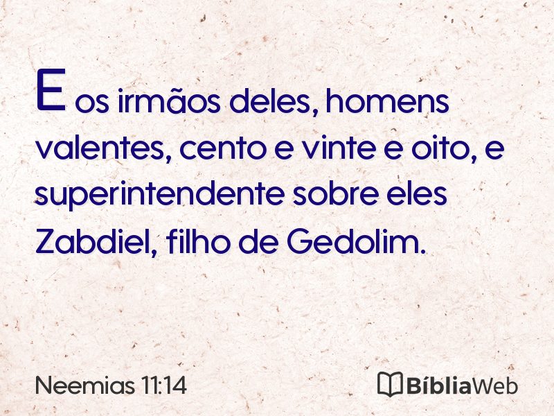 Neemias 11:14 em imagem para compartilhar