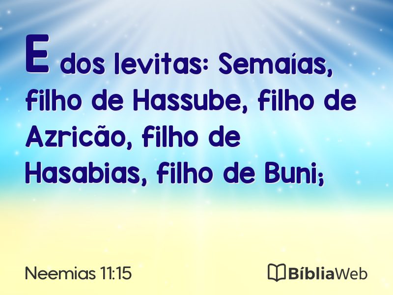 Neemias 11:15 em imagem para compartilhar