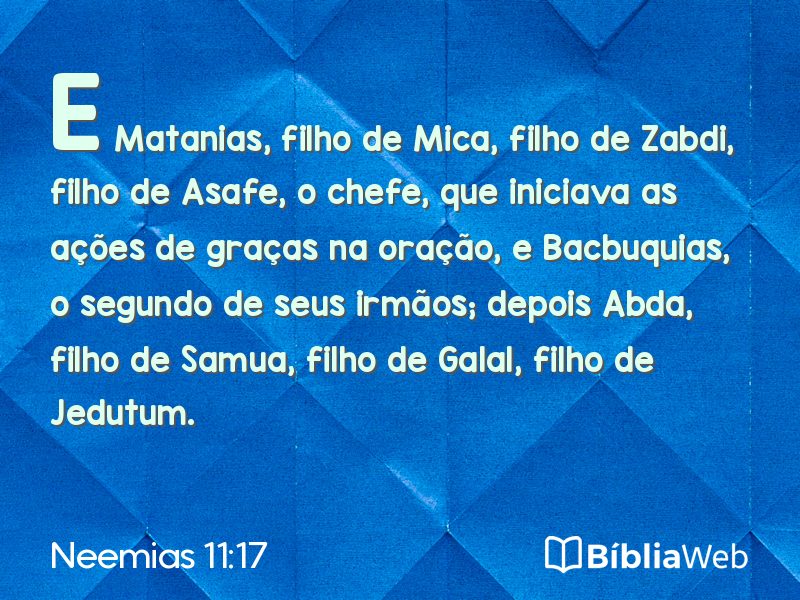 Neemias 11:17 em imagem para compartilhar
