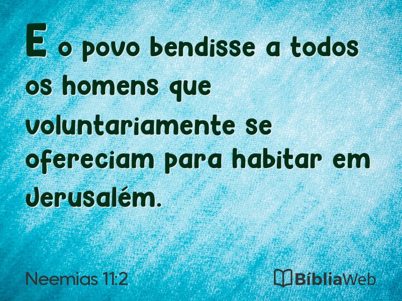 Neemias 11:2 em imagem para compartilhar