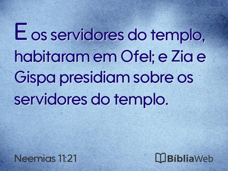 Neemias 11:21 em imagem para compartilhar