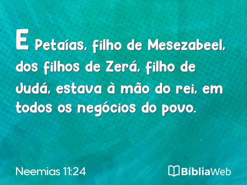 Neemias 11:24 em imagem para compartilhar