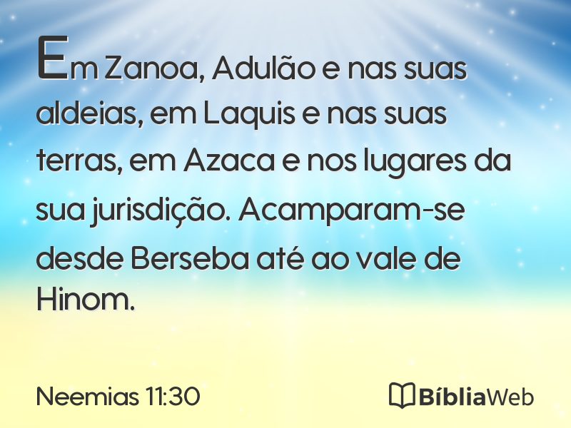 Neemias 11:30 em imagem para compartilhar