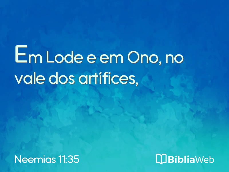 Neemias 11:35 em imagem para compartilhar