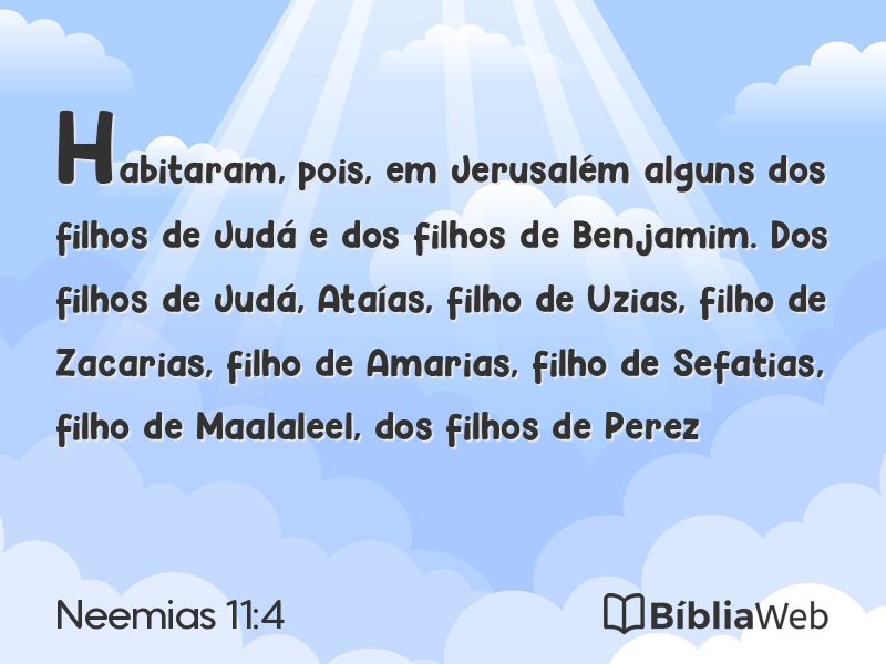 Neemias 11:4 em imagem para compartilhar