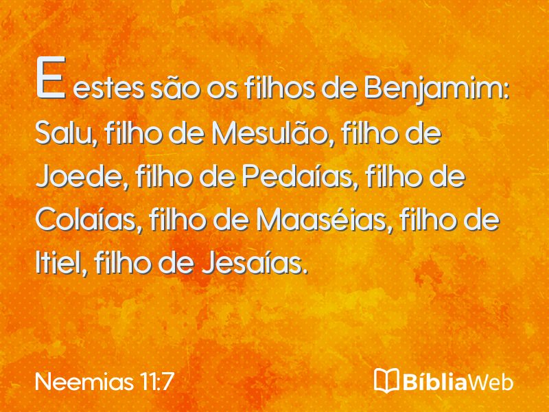 Neemias 11:7 em imagem para compartilhar