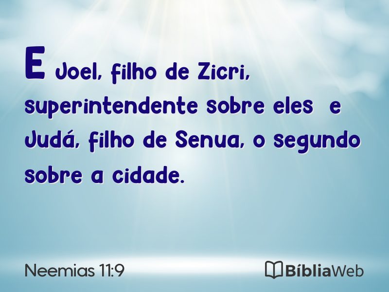 Neemias 11:9 em imagem para compartilhar