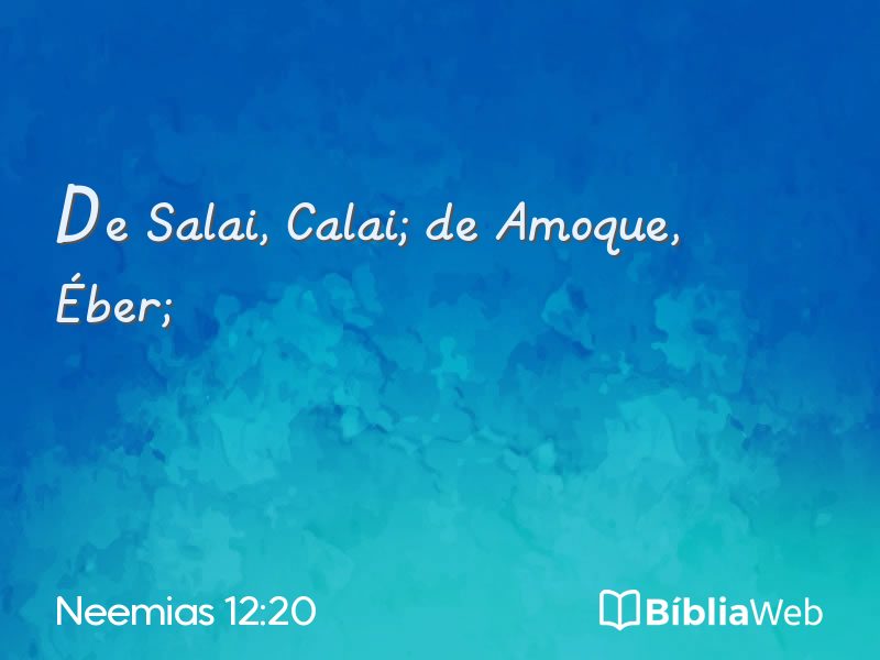 Neemias 12:20 em imagem para compartilhar