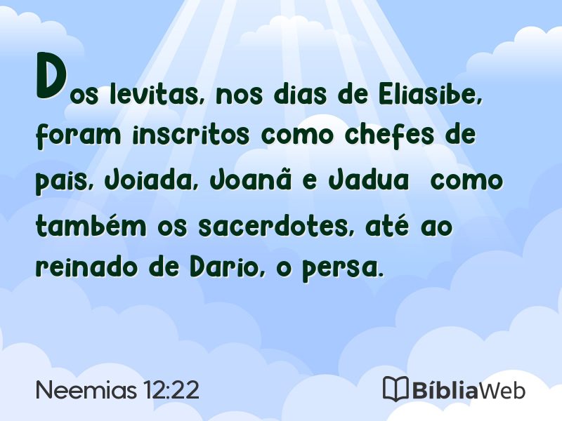 Neemias 12:22 em imagem para compartilhar