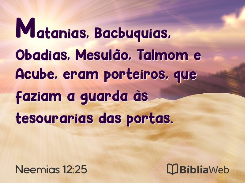 Neemias 12:25 em imagem para compartilhar